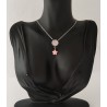 Collier rose brillant fleur