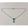 Collier turquoise brillant coeur